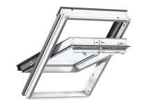 Мансардное окно VELUX PREMIUM GGU INTEGRA ® с электроуправлением MK06 006821 78х118см / Белое полиуретановое / ручка сверху / двухкамерное