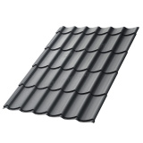 Купить Металлочерепица МП Ламонтерра / Монтеррей, Пурман / Purman 0,5 цвет RAL7024 графит темно-серый по отличной цене!