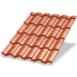 Металлочерепица "Металлочерепица МП Монтекристо, Клауди / Cloudy 0,5 цвет RAL8004 Терракотовый" "Металл Профиль"