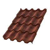 Металлочерепица "Металлочерепица МП Монтерроса Клауди / Cloudy 0,5 цвет RAL8004 Терракотовый" "Металл Профиль"