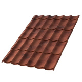Купить Металлочерепица МП Ламонтерра / Монтеррей, Клауди / Cloudy 0,5 цвет RAL8004 Терракотовый по отличной цене!