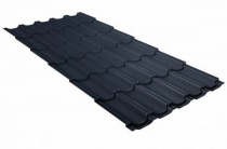 Металлочерепица Гранд Лайн / Grand Line, Kvinta plus, Satin 0,5 цвет RAL7024 темно-серый графитовый