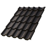 Купить Металлочерепица МП Трамонтана, Валори / Valori 0,5 цвет Dark Brown / Темно-коричневый по отличной цене!