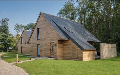кровля из сланца Cupa 12, на фото Country Lodges