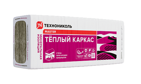 Купить Утеплитель ТЕХНОНИКОЛЬ теплый каркас Проф 1200х610х50мм 24 шт 8,784м2 - изображение 1